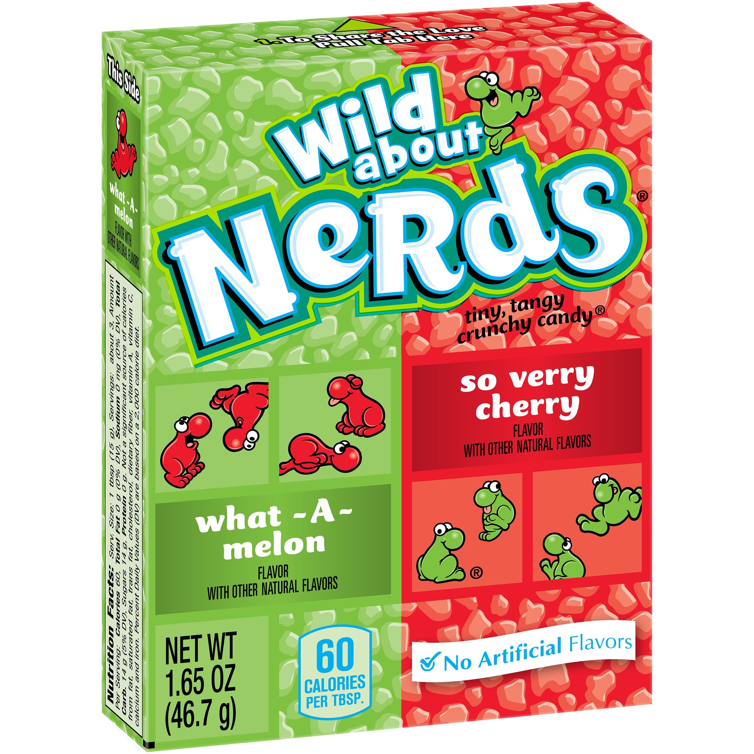 Wonka Nerds Watermelon and Wild Cherry Candy 1.65 Ounce